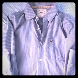 Hollister long sleeve button up in grey - worn 1x
